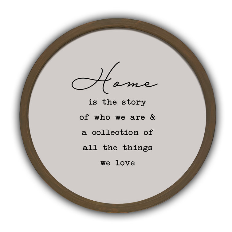 Trinx Home Is The Story Framed On MDF Textual Art Wayfair